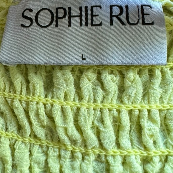 Sophie Rue top yellow long sleeve crop top Large - Picture 6 of 6